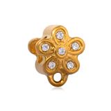 Gold Plated  Flower Bail AA696G-1 VNISTAR Stainless Steel European Beads