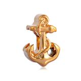Steel Anchor Beads,Gold Plated AA703 VNISTAR Stainless Steel European Beads