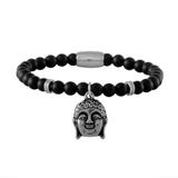 Stainless Steel Buddha Beaded Bracelet B040 VNISTAR Bracelets