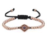 EYE Copper Cubic Zirconia Beads Bracelet CB028 VNISTAR Bracelets