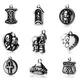 50pcs/lot Stainless Steel Charms 200+ Mix Designs MC002 VNISTAR Metal Charms