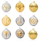 50pcs/lot Stainless Steel Gold Plated Charms 100+ Mix Designs MC003 VNISTAR Metal Charms
