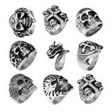 50pcs/lot Stainless Steel Men's Rings 50+ Mix Designs and Sizes MC009 VNISTAR Metal Charms