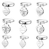 20pcs/bag Mix Designs Stainless Steel Charm Rings MC017 VNISTAR Metal Charms