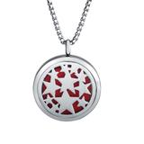 Stainless Steel 30mm Essential Oil Diffuser Necklace with 8 mix Pads N133 VNISTAR Necklaces