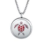 Stainless Steel 30mm Essential Oil Diffuser Necklace with 8 mix Pads N134 VNISTAR Necklaces