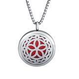 Stainless Steel 30mm Essential Oil Diffuser Necklace with 8 mix Pads N138 VNISTAR Necklaces