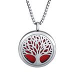 Stainless Steel 30mm Essential Oil Diffuser Necklace with 8 mix Pads N142 VNISTAR Necklaces