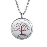 Stainless Steel 30mm Essential Oil Diffuser Necklace with 8 mix Pads N146 VNISTAR Necklaces