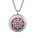 Stainless Steel 30mm Essential Oil Diffuser Necklace with 8 mix Pads N148 VNISTAR Necklaces