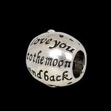 Vnistar love you to the moon and back beads PBD1000 PBD1000 VNISTAR Alloy European Beads
