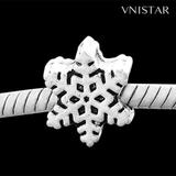 Vnistar metal snowflake charm beads PBD1167 PBD1167 VNISTAR Alloy European Beads