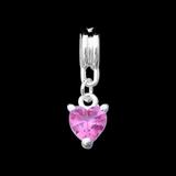 Vnistar crystal heart dangle charm PBD1914 PBD1914 VNISTAR Alloy European Beads
