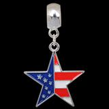 Vnistar united states flag star dangle charm PBD980 PBD980 VNISTAR Alloy European Beads
