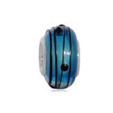 Vnistar blue copper core glass beads PGB576-2 PGB576-2 VNISTAR Alloy European Beads