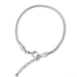 3.2mm Steel Snake Bracelet,Interchangable PSB015 VNISTAR European Beads Accessories