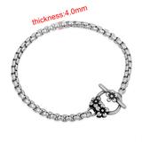 4.0mm OT Clasp Steel Bracelet PSB024B VNISTAR European Beads Accessories