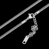 1.9mm Steel Snake Chain Necklace PSN023 VNISTAR Steel Basic Necklaces