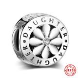 Flower Daughter 925 Sterling Silver Charms S022 VNISTAR 925 Silver Charms