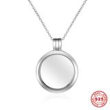 24mm Sterling Silver Round Floating Pendant SA002 VNISTAR 925 Silver Charms