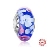 925 Sterling Silver Lampwork Glass Beads SG010-1 VNISTAR 925 Silver Charms