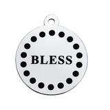 Stainless Steel Pendant with Back Laser Words T260 VNISTAR Steel Laser Words Charms