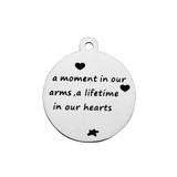 Stainless Steel Pendant with Back Laser Words T502 VNISTAR Stainless Steel Charms